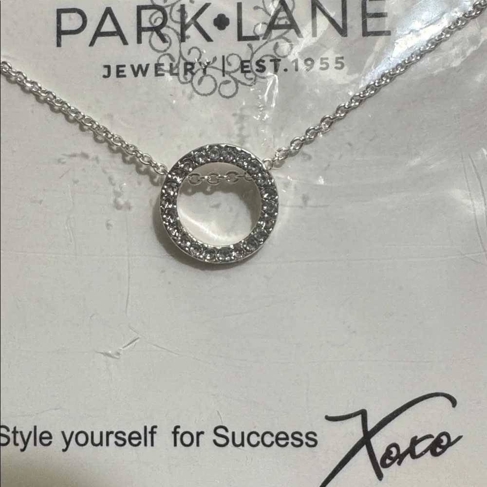 Park Lane Silver Circle Necklace NWT - Picture 1 of 3